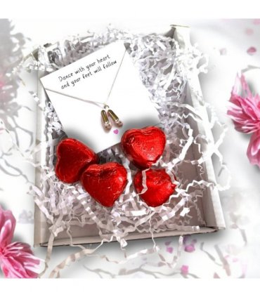 Ballet Shoes Charm Necklace Mini Gift Hamper