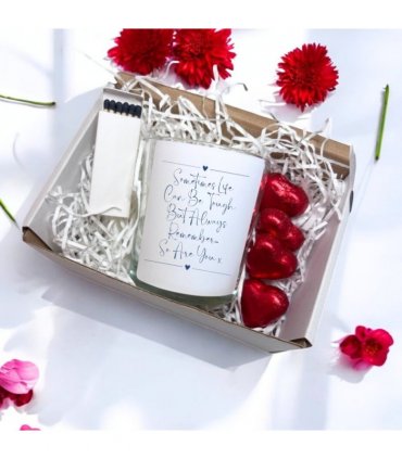 Sometimes Life Can Be Tough Candle Gift Set | Personalised Best Friend Gift | Scented Candle Gift Box | Message Candle |  Bereavment Gift
