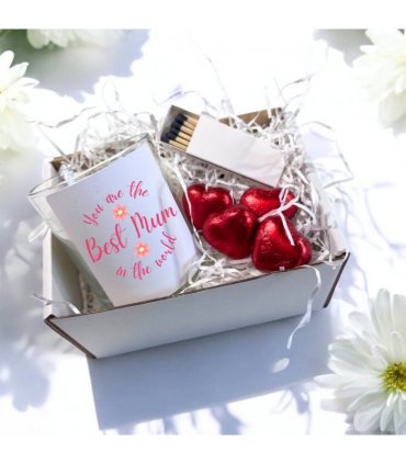 You're The Best Mum In The World Candle Gift Set | Mothers Day | Birthday Gift for Mum | Message Candle For Mum | Mothers Day Hamper UK