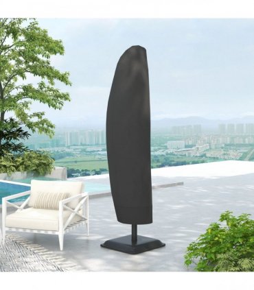 Outsunny Parasol Cover, Patio Cantilever Cover, Banana Umbrella Cover Black