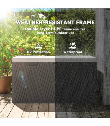 Spacious 380L HDPE Storage Box with Lockable Lid - Durable & Waterproof