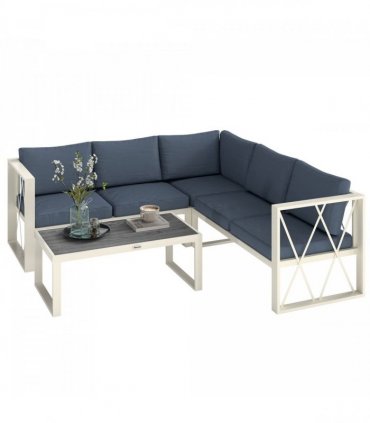 Outsunny 5 Seater Sectional Outdoor Sofa Set with Loveseats for Garden Grey