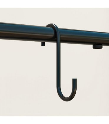 Outsunny 3 Tier Plant Stand w/ Hanging Hooks for Balcony Living Room, Black