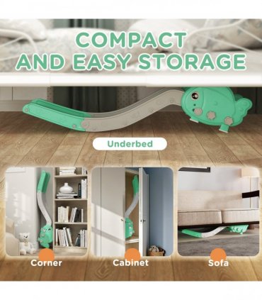 AIYAPLAY Kids Sofa Slide, Toddler Slide with 130cm Extended Length, Green
