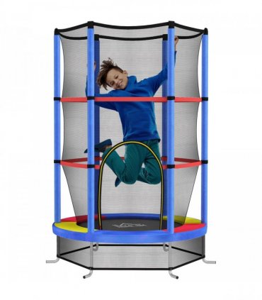 HOMCOM Kids Trampoline Mini Bouncer w/ Enclosure Net for 3-6 Years