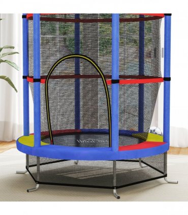 HOMCOM Kids Trampoline Mini Bouncer w/ Enclosure Net for 3-6 Years