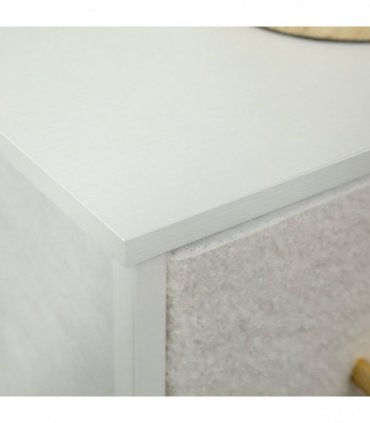 Stylish Cream White Storage Unit with Nine Drawers and Durable Steel Frame