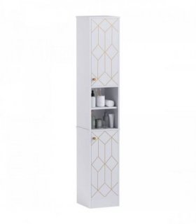 HOMCOM Slim Bathroom Storage Unit, Bathroom Cabinet with Doors, White