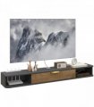 HOMCOM 140 cm Floating TV Unit with Storage Entertainment Media Console Grey