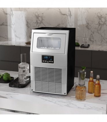 HOMCOM Commercial Ice Maker w/ 4kg Ice Storage for Home Restaurant