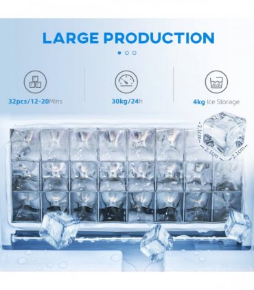 HOMCOM Commercial Ice Maker w/ 4kg Ice Storage for Home Restaurant