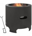 Outdoor Fire Pit with Secondary Combustion System for Clean Burning