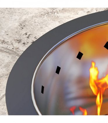 Outdoor Fire Pit with Secondary Combustion System for Clean Burning