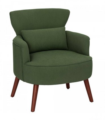 HOMCOM Armchair with Padded Seat and Backrest for Living Room, Green