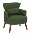 HOMCOM Armchair with Padded Seat and Backrest for Living Room, Green