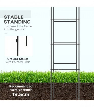 Outsunny Outdoor Garden Arch, Metal Garden Arbor for Climbing Plants