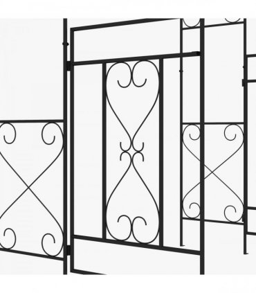 Outsunny Metal Garden Arch with Double Gate, Garden Arbor Climbing Plants