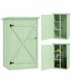 Outsunny Garden Shed Outdoor Tool Storage w/ 2 Shelves 75 x 56 x115cm Green