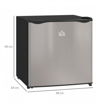 HOMCOM 46L Counter Top Fridge with Chiller Box Mini Fridge for Bedrooms Silver