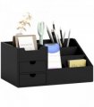 HOMCOM Organiser Holder Multi-Function Storage Caddy Drawers Black