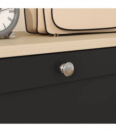 HOMCOM Narrow Shoe Cabinet with 3 Flip Drawers for 18 Pairs of Shoes Black