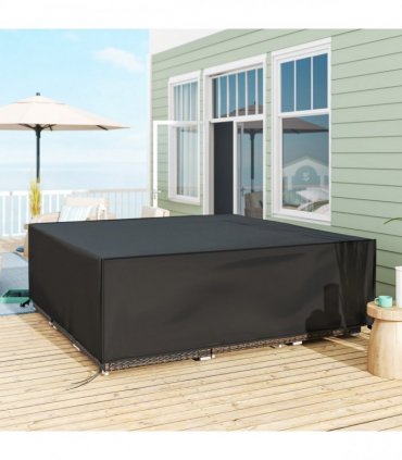 Outsunny Large Garden Set Square Cover Outdoor Furniture Waterproof Resist Fade