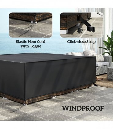 Outsunny Large Garden Set Square Cover Outdoor Furniture Waterproof Resist Fade