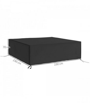 Outsunny Large Garden Set Square Cover Outdoor Furniture Waterproof Resist Fade