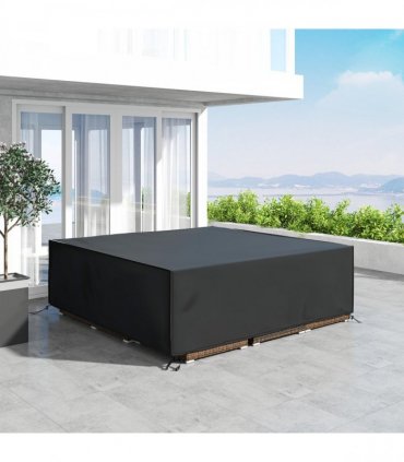 Outsunny Large Garden Set Square Cover Outdoor Furniture Waterproof Resist Fade