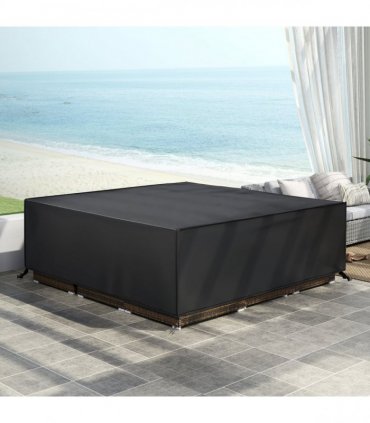 Outsunny Large Garden Set Square Cover Outdoor Furniture Waterproof Resist Fade