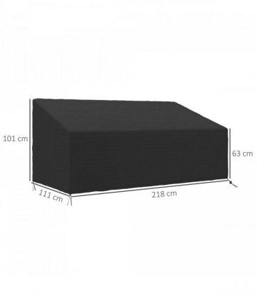 Outsunny 3 Seater Rain Cover Garden Sofa Chair Bench Protector 218x111x101cm