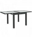 Outsunny Extendable Outdoor Dining Table Patio Table, Clear