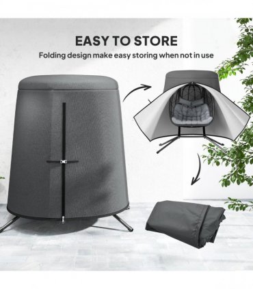 Outsunny Hanging Egg Chair Cover Swing Chair Cover Waterproof, 196 x 230 cm