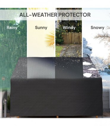 Outsunny 2 Seater Rain Cover Garden Sofa Chair Protector 140x84x56/94 cm