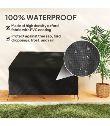 Outsunny 2 Seater Rain Cover Garden Sofa Chair Protector 140x84x56/94 cm