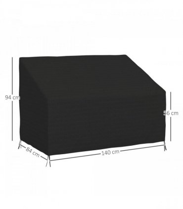 Outsunny 2 Seater Rain Cover Garden Sofa Chair Protector 140x84x56/94 cm