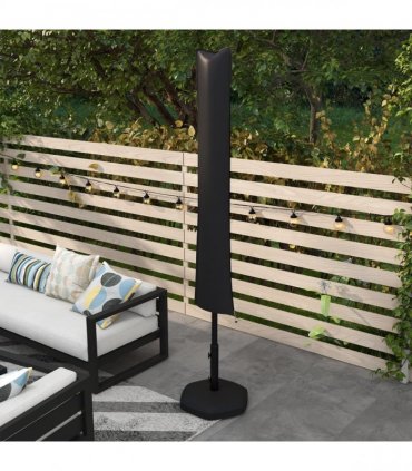 Outsunny Parasol Cover, Patio Cantilever Cover, Banana Umbrella Cover, Black