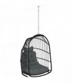Outsunny Rattan Egg Chair with Installation Kit, Indoor Outdoor Swing Chair