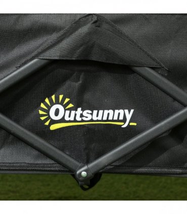 Outsunny 62L Festival Trolley, 120kg Heavy Duty Folding Trolley Cart, Black