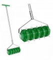 Outsunny Grass Spike Roller, Soil Aerator w/ 3 Piece Handle and T-bar Grip