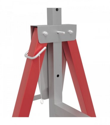 HOMCOM Set Of 2 Steel Saw Horses Telescopic Builders Work Bench Folding Red