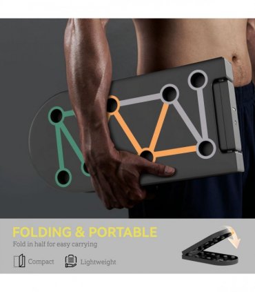 SPORTNOW 11-in-1 Foldable Push Up Board, Press Up Handles for Home Gym