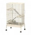 PawHut 4 Levels Rolling Small Animal Cage, Rabbit Cage with 15cm Deep Bottom