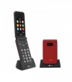 TTfone TT760 4G USB-C Mobile Phone for the Elderly, Simple and easy to use flip folding cell cheap and easy to use - Red with Dock Charger and GiffGaff Sim Card