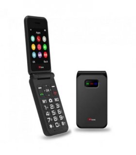 TTfone TT760 4G USB-C Mobile Phone for the Elderly, Simple and easy to use flip folding cell cheap and easy to use - Black with USB Cable