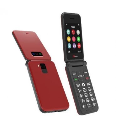 TTfone TT760 4G USB-C Mobile Phone for The Elderly, Simple And Easy to Use Flip Folding Cell Cheap And Easy to Use - Red with USB Cable EE Pay As You Go