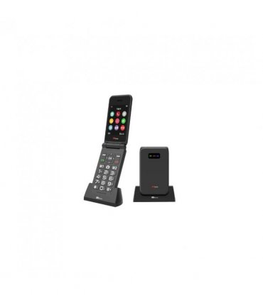 TTfone TT760 4G USB-C Mobile Phone for the Elderly, Simple and easy to use flip folding cell cheap and easy to use - Black with Dock Charger