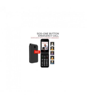 TTfone TT760 4G USB-C Mobile Phone for the Elderly, Simple and easy to use flip folding cell cheap and easy to use - Black with USB Cable EE Pay as you go