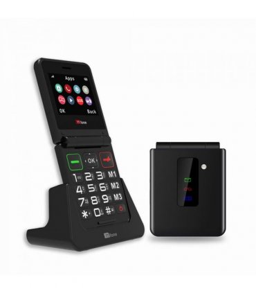TTfone TT660 Flip Mobile Phone for Seniors - Folding Design, Big Buttons, Emergency Assistance, Long Battery Life with Dock Charger and EE Sim Card