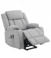 1pcs grey fabric electric elderly chair with 8-point massage belt heating 120kg indoor functional chair, UK